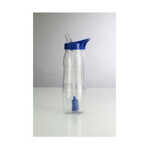 WaterU FreshSip Filtered Water Bottle, Blue/Clear