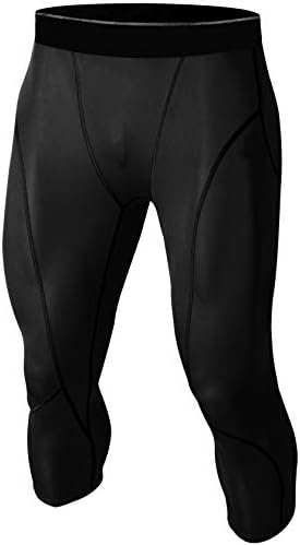 1TO3PACKS Men’s 3/4 Compression Tight Pants Base Under Layer Running Shorts Warm Cool Dry