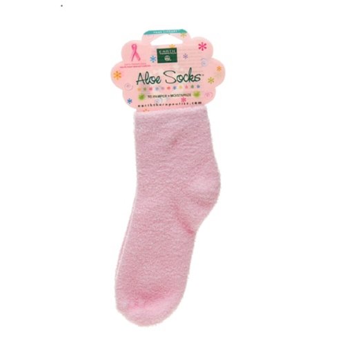 Earth Therapeutics Spa Socks Aloe Infused Pink,1 PAIR