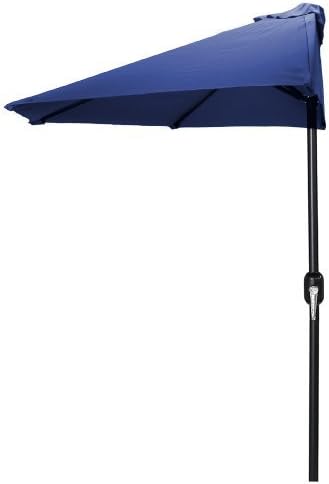 Amazon Com 9 Half Umbrella In Navy Garden Outdoor
