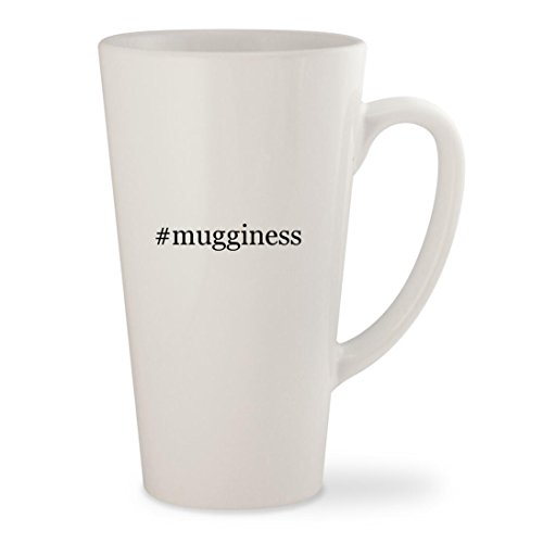 #mugginess - White Hashtag 17oz Ceramic Latte Mug Cup