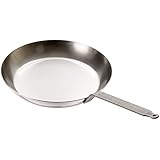 Matfer Bourgeat 062005 Black Steel Round Frying Pan, 11 7/8-Inch, Gray