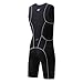 Spotti Men's Triathlon Tri Suit, Sleeveless Quick Dry Skinsuit - Triathlon Race Suit with Extended Zippers and Pockets, Breathable & Durable
