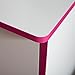 South Shore Logik 6-Drawer Double Dresser, Pure White And Pink, Pure White/Pink, Model: