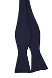 Jacob Alexander Solid Color Self Tie Bowtie - Navy Blue