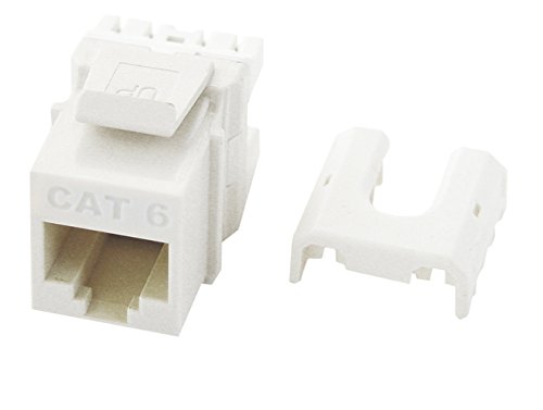 Legrand - On-Q WP3476WH10 Cat6 RJ45 Quick Connect Keystone Insert with 110 Punch-Down (10 Pack), White