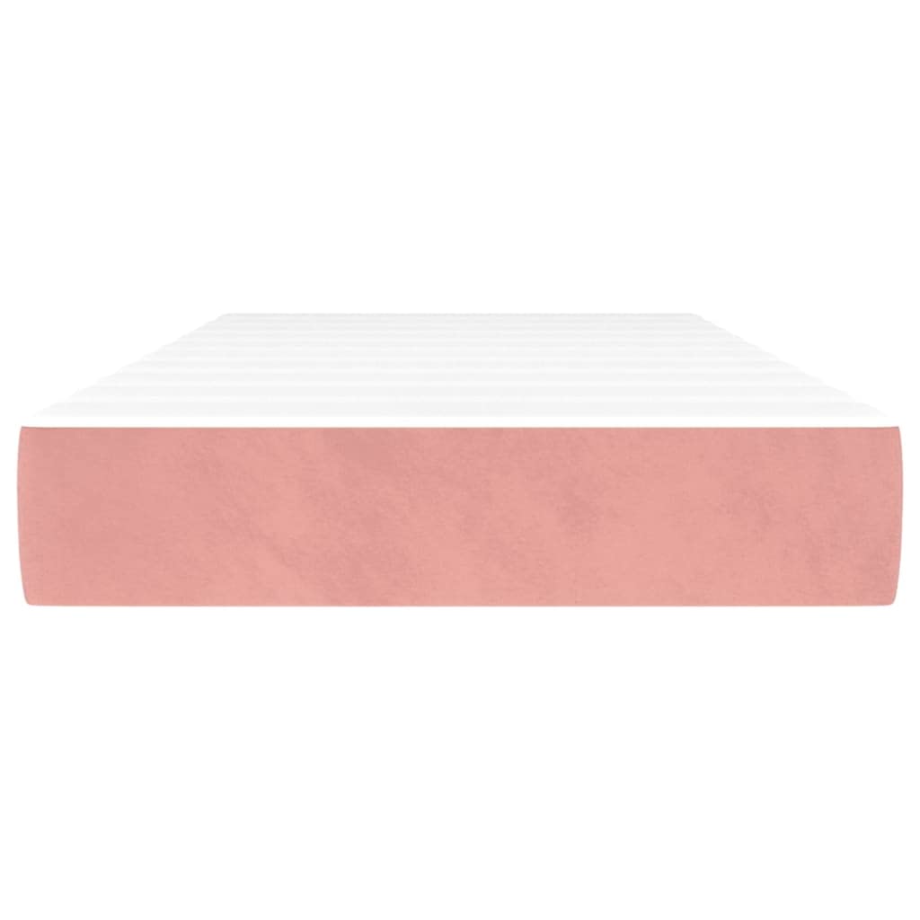 vidaXL Taschenfederkernmatratze Mittel Matratze Bett Matratzen Taschenfederkern Federkernmatratze Schaumstoffmatratze Rosa 90x190x20cm Samt 9