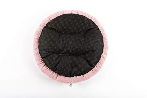 Love's cabin Round Donut Cat and Dog Cushion Bed, 20in Pet Bed for Cats or Small Dogs, Anti-Slip & Water-Resistant Bottom, Super Soft Durable Fabric Pet beds, Washable Luxury Cat & Dog Bed Pink