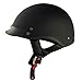 VCAN V5 Cruiser Solid Flat Black Unisex Adult Motorcycle Half Helmet (Large)