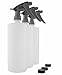 Industrial Grade Chemical Resistant 32-Ounce Plastic Spray Bottles (3-Pack); Heavy Duty Commercial Grade Adjustable Spray Rate Trigger Sprayers w/ Chemical-Resistant Sprayer Heads + Lids Too