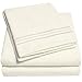 1500 Supreme Collection Full Sheet Sets Ivory - Luxury Hotel Bed Sheets and Pillowcase Set for Full Mattress - Extra Soft, Elastic Corner Straps, Deep Pocket Sheets, Full Ivory