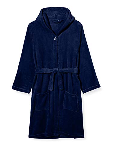 Playshoes Accappatoio in pile per bambini, Vestaglia Unisex - Bambini e ragazzi, marino, 134/140