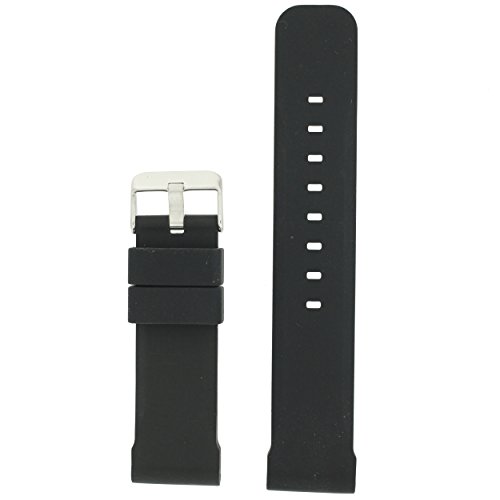 Tech Swiss RS138-24SS Mens Watch Band Silicon Rubber Waterproof 24mm