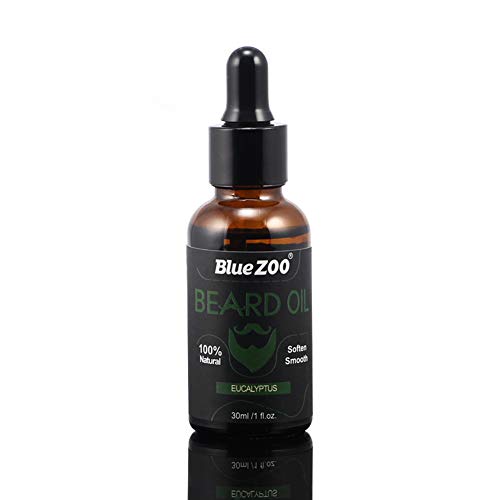 Leoie 30ml Men Growth Beard Oil Organic Beard Cream Conditioner for Groomed Growth eucalyptus
