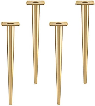 72cmの金属製家具脚 ソリッドステンレススチール製支持脚 モダンスタイル 4個 コニカルテーブル脚 コーヒーテーブル 机 ベッドサイドテーブル交換脚