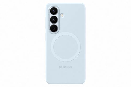 Samsung Silicone Magnet Smartphone Case EF-ES942, Hülle für das Galaxy S26, Handy-Hülle mit Magnetring zur Anbringung von Zubehör, Silikon, Schutz Case, stoßfest, dünn und griffig, Light Blue