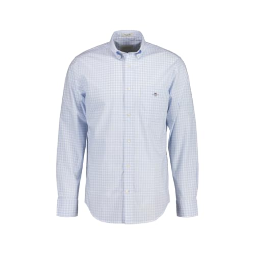 GANT Camicetta da Donna in Popeline, a Quadretti, Azzurro, 40, Azzurro, 40