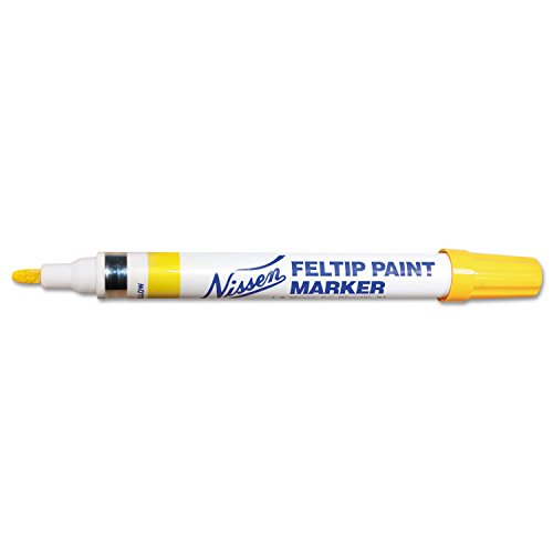 Nissen FPYEM Standard Feltip Paint Marker, Yellow - Thumbnail 4