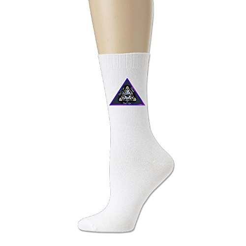 All Seeing Eye Masonic Style Thick Padded Walking Socks, Crew Socks,Medium