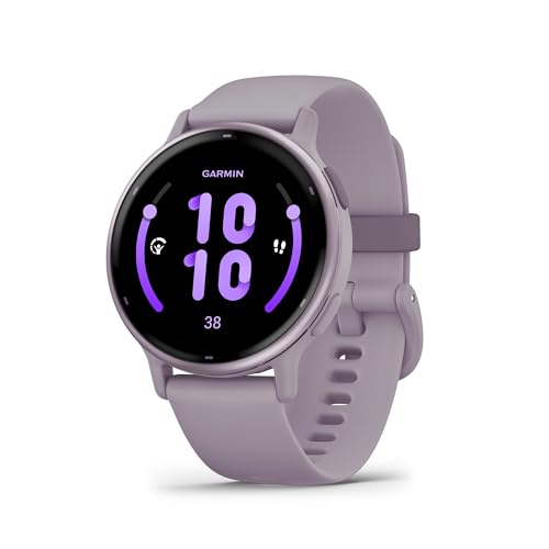 Garmin vívoactive 5, Smartwatch AMOLED 1,2", Cassa 42mm, Musica, GarminPay, +30 Sport, GPS, Cardio, Coach Sonno, Benefici Workout, Autonomia 11 giorni, Orchid & Orchid Metallic