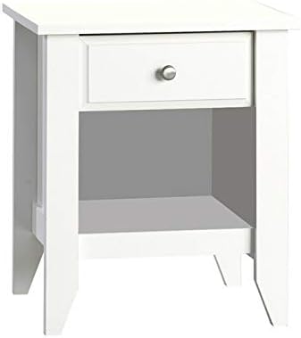Amazon Com Magic White Bedside Table Luxury With 1 Drawer In