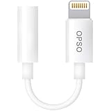 OPSO Lightning Jack Adapter, [Apple MFi Certified] 3.5mm Headphone Connector with Music Control &amp; Calling Function for iPhone X/8/8Plus/7/7Plus Support iOS 11