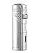 TOMOLO Torch Lighter Quadruple 4 Jet Flame Refillable Butane Cigar Lighter with Cigar Punch,Gift Box(Silver)