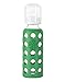 Lifefactory 9-Ounce BPA-Free Glass Baby Bottle with Protective Silicone Sleeve and Stage 2 Nipple, Grass Green