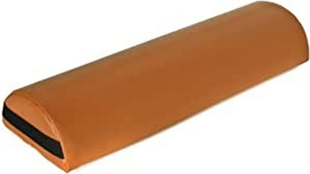 Quirumed Half Cylinder Cushion, Long, dimensions 55 x 18 cm, colour, Orange, Foam padding, for Yoga, for Fitness, for Massage