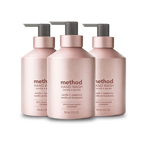 method香草覆盆子洗手液12盎司3瓶装
