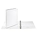 Samsill 1 Inch 3 Ring Binders, Made in USA, Economy Round Ring, Clear View Cover, 200 Sheet Capacity - for School, Home, Office - White, 12 Pack