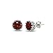 Sterling Silver Genuine, Created or Simulated Birthstone Gemstone Crown Stud Earrings