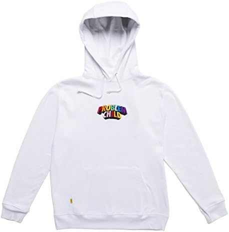 Problem Child Women's Print Hoodie Pullover Sweatshirt With Kangaroo Pocket Fleece Hooded White M