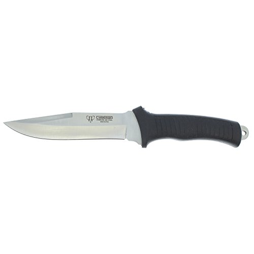 Survival knife cudeman 2010, with rubber handle, 16 cm blade 