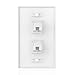 TNP Ethernet Network Cat5E Wall Plate - Dual 2 RJ45 Keystone Connector Socket Wiring Plug Jack Decorative Face Cover Outlet Mount Panel Female to Female RJ45 Keystone