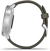 Garmin vívomove Style 42mm Hybrid Smartwatch Silver Moss Touchscreen Fitness view 7