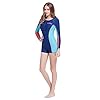 Dive-Sail-15mm-Long-sleeve-shorts-conjoined-Scuba-Snorkeling-diving-suit-for-Women-XS-XL-Blue-L