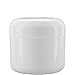 (12 pack) 4 oz. White Plastic Double Walled Jar with White Dome Cap (70/400)