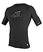O'Neill Men's Premium Skins UPF 50+ Short Sleeve Rash Guard, Black/Black/Black, Large