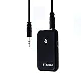 Bluetooth Transmitter and Receiver Splitter 2-in-1 - High Fidelity Long Range Low Latency Audio Bluetooth Adapter - Wireless 3.5mm Adapter for TV Car PC Laptop MP3 Speakers (Black)