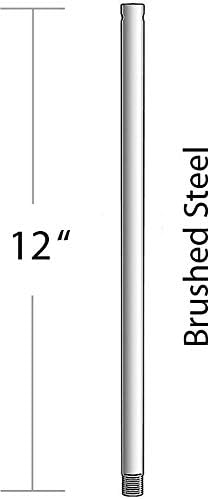 Dr12Bs Ceiling Fan Downrod 12Inch Brushed Steel