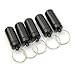 GCIYAEN New 5 Pcs Black Waterproof Aluminum Pill Box Case Drug Holder Keychain Container
