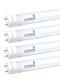 Hyperikon T8 LED Light Tube, 2ft, 8W (25W equivalent), 4000K (Daylight Glow), Frosted Cover, Dual-end powered, DLC & UL - (Pack of 4)