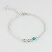 Zealmer Good Luck Infinite Anklet Bracelet Blue Bead Foot Chain Jewerly