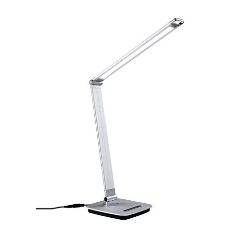 mirrea Dimmable LED Desk Lamp Metal Body, 3 Color Modes x 7 Dimming Levels, Aluminum Matte Finish