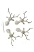 Clever Creations White Reindeer Ornaments Set, Christmas Decor Theme, Shatter Resistant Sparkling Ornaments, 4 Pack