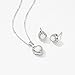 Mints Opal Jewelry Set Sterling Silver Heart Pendant Necklace Stud Earrings October Birthstone Gemstone Jewelry for Women