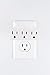 GE 3 Outlet Swivel Power Tap with Night Light, Wall Outlet Adapter, 3 Prong Grounded Plug, UL Listed, White, 14442