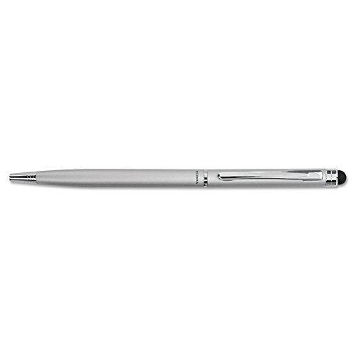Zebra 33161 StylusPen Twist Ballpoint Pen/Stylus, Silver