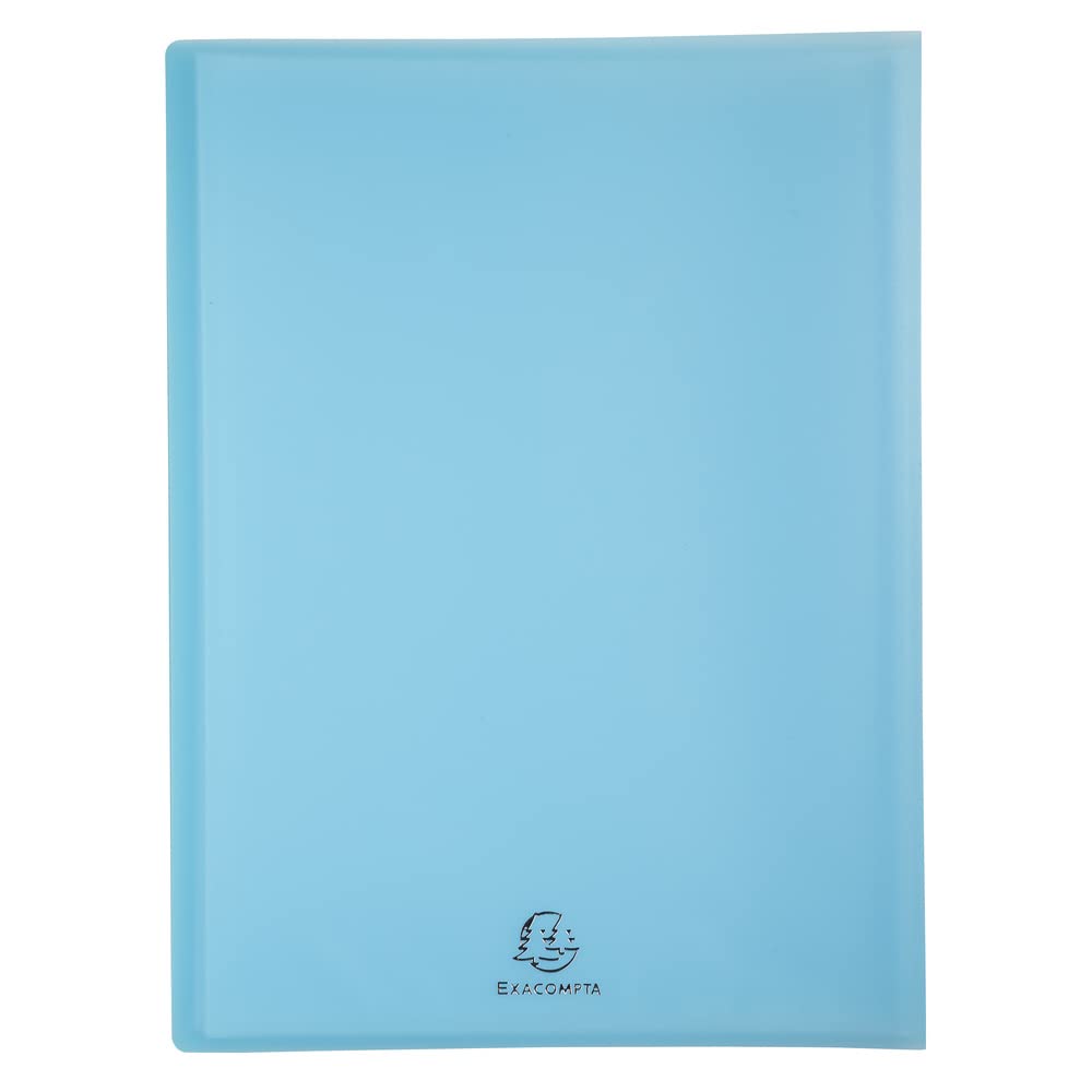 Exacompta - Ref. 5849E - 1 Kreacover Pastel customizable document cover - 40 smooth crystal pockets - 80 views - for A4 - size 24x32cm - semi-rigid polypro cover - 5 random colours